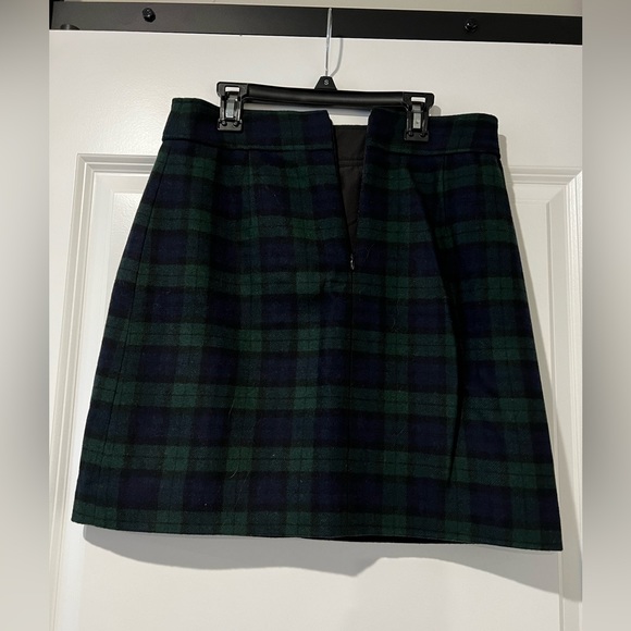 J.Crew Black Watch Plaid Wool Skirt - Picture 6 of 7